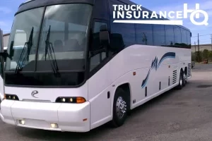 a white bus in the parking lot