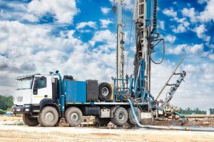 drilling rig field blue